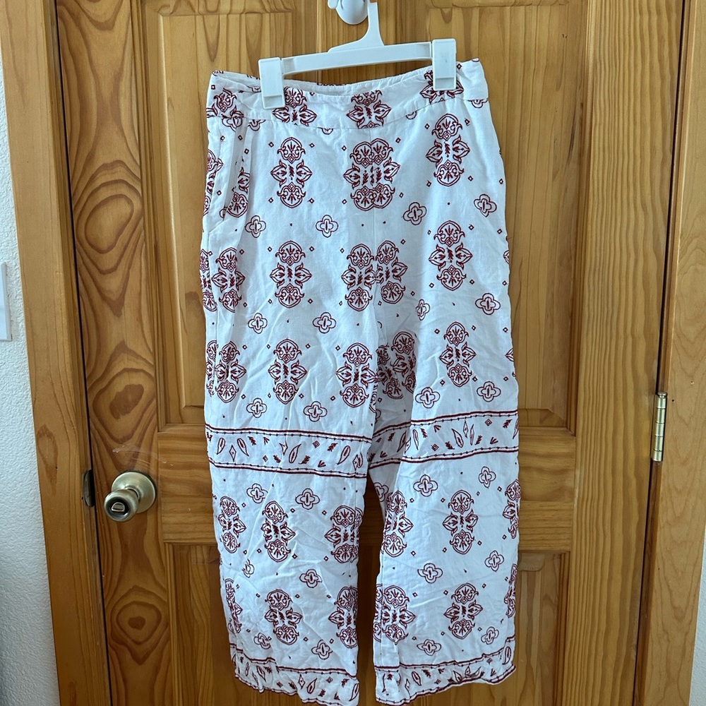 Anthropologie linen/cotton blend pants